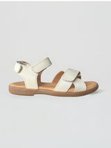 Rae Junior Cross-Strap Sandal Off White