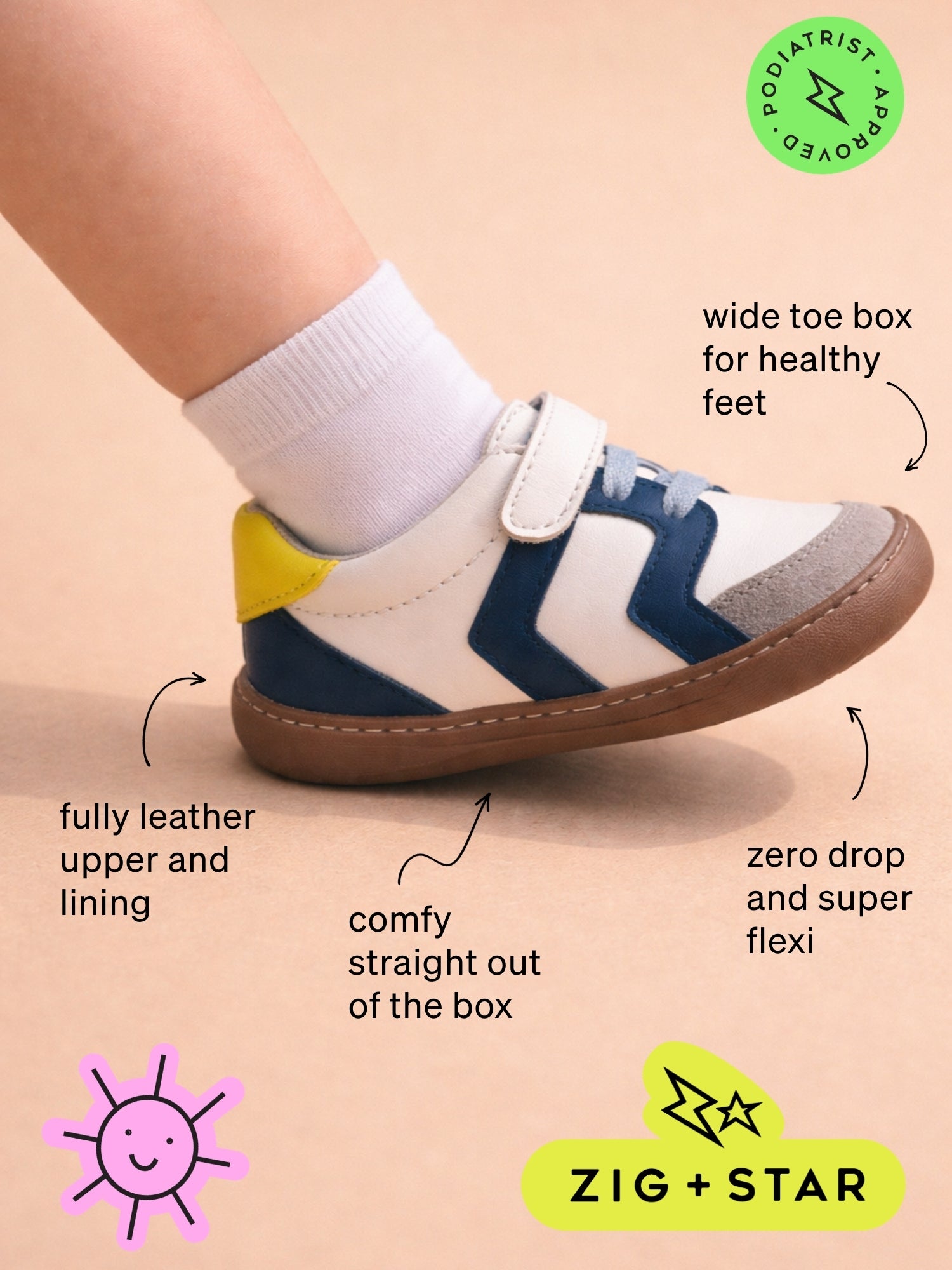 Jett Infant Barefoot Shoe Off White