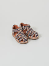 Cosmic Infant Closed-Toe Sandal Natural Animal pair