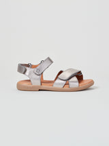 ZIG AND STAR RAE JUNIOR SANDAL PEWTER MOON SIDE