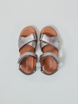ZIG AND STAR RAE JUNIOR SANDAL PEWTER MOON TOP