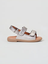 ZIG AND STAR SOLAR INFANT SANDAL PEWTER MOON SIDE