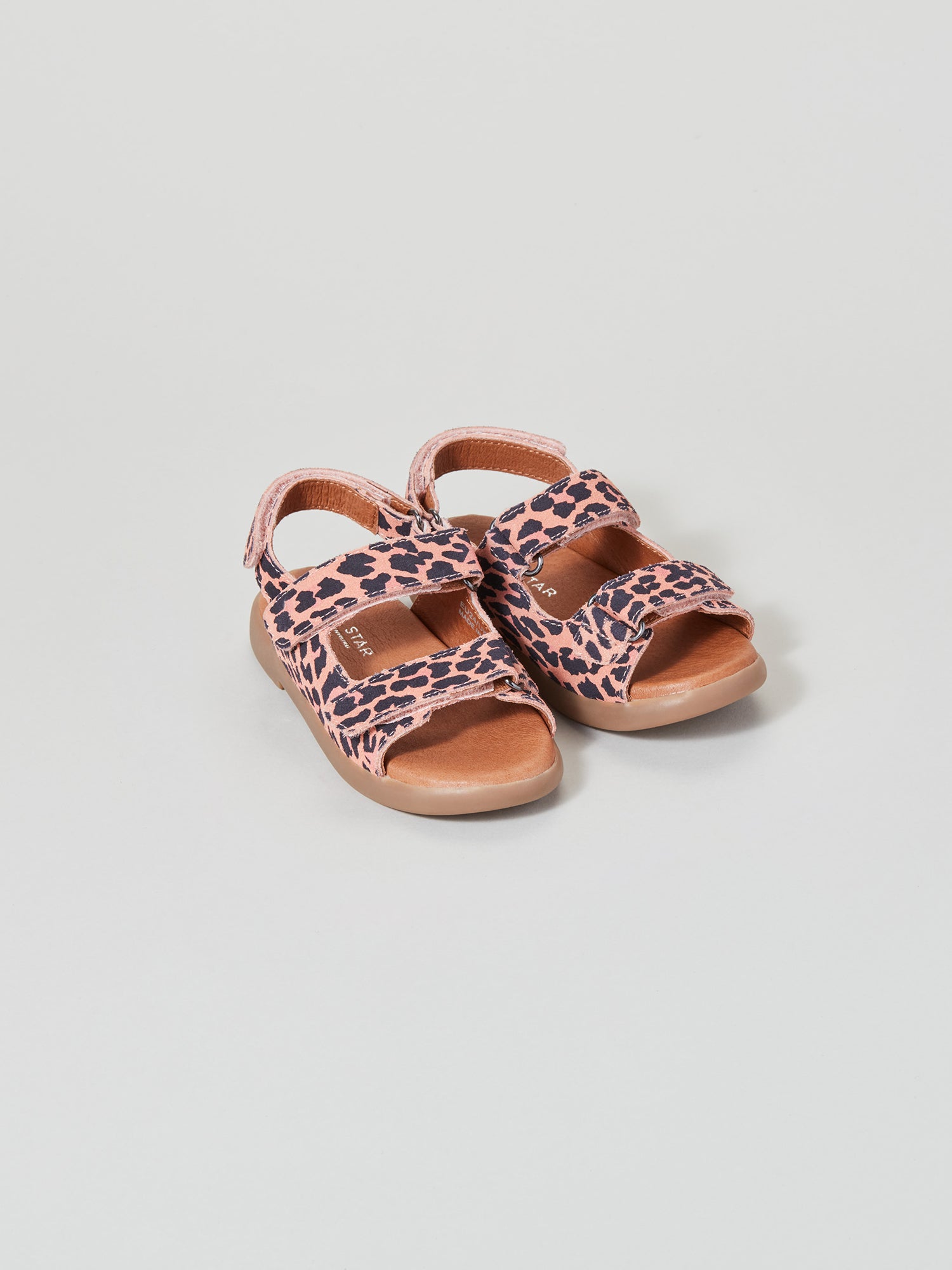 ZIG AND STAR SOLAR INFANT SANDAL PINK ANIMAL PAIR