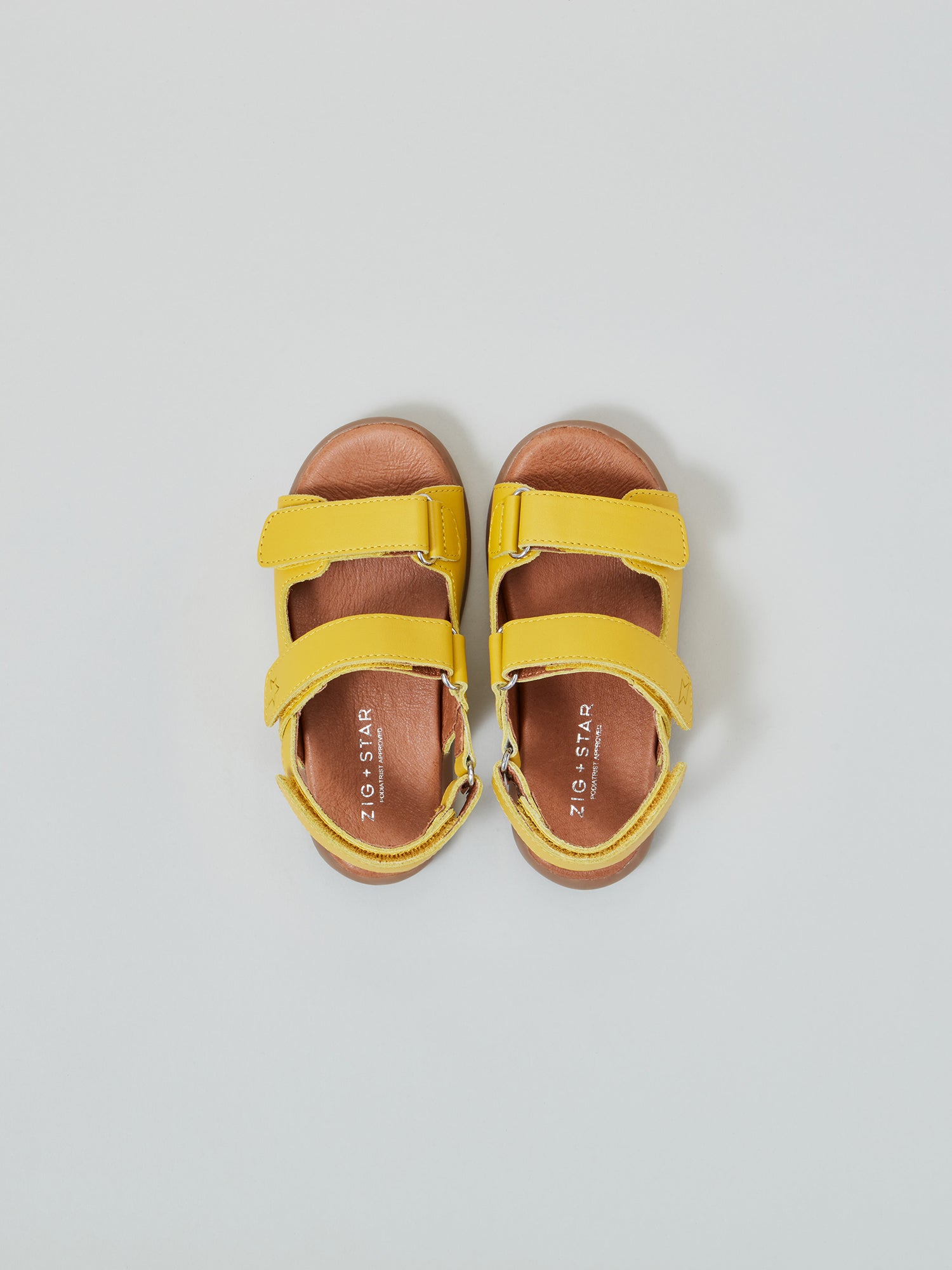ZIG AND STAR SOLAR INFANT SANDAL YELLOW TOP