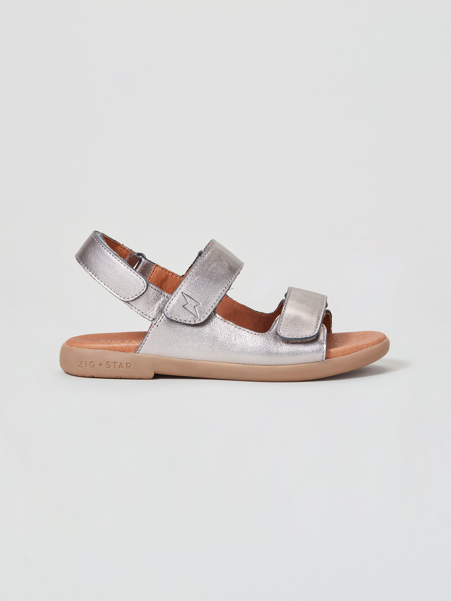 ZIG AND STAR SOLAR JUNIOR SANDAL PEWTER MOON SIDE