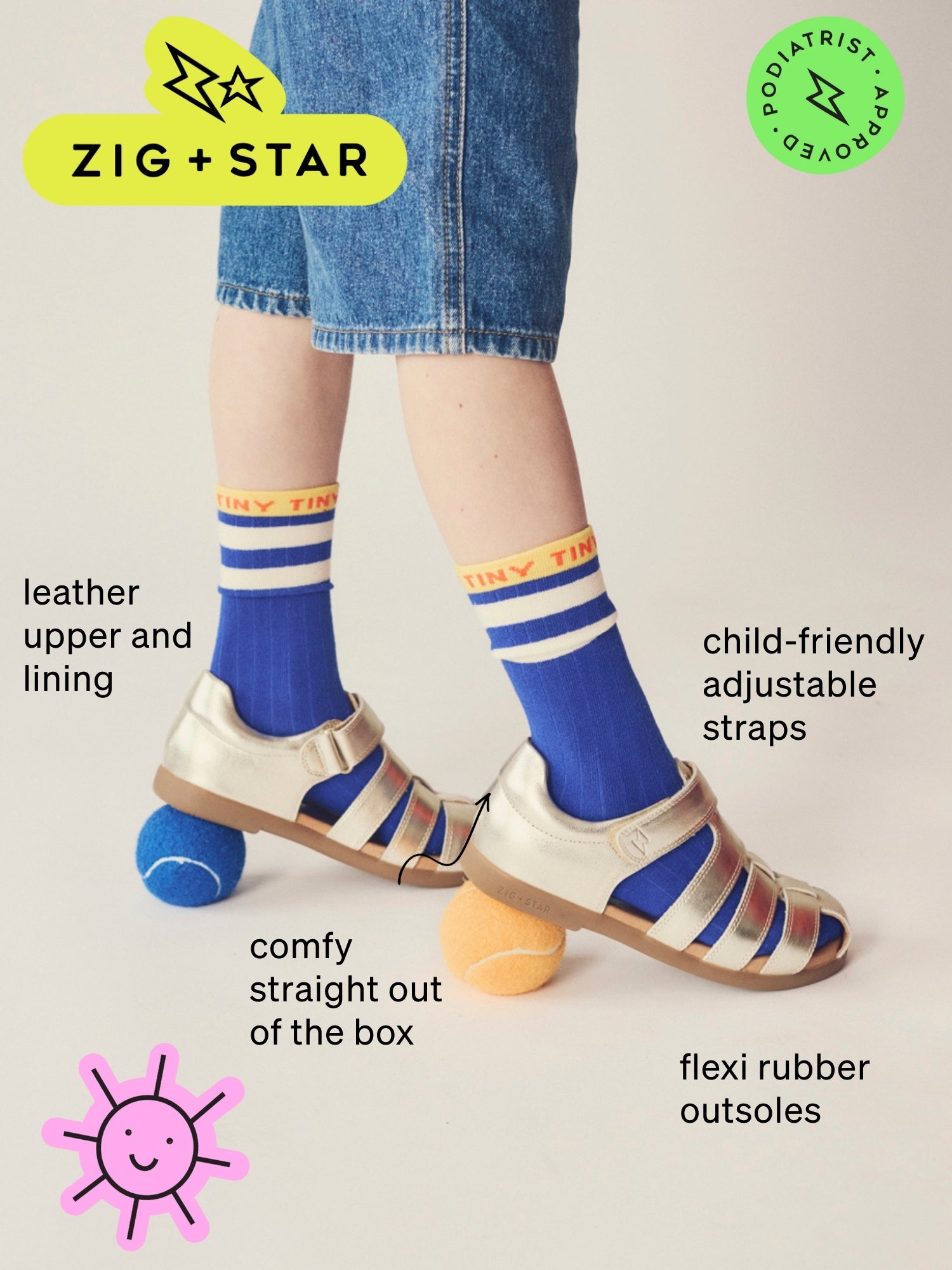Cosmic Infant Closed-Toe Sandal Hot Pink