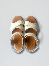 Rae Junior Cross-Strap Sandal Off White
