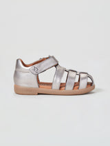 Cosmic Infant Closed-Toe Sandal Pewter Moon Side