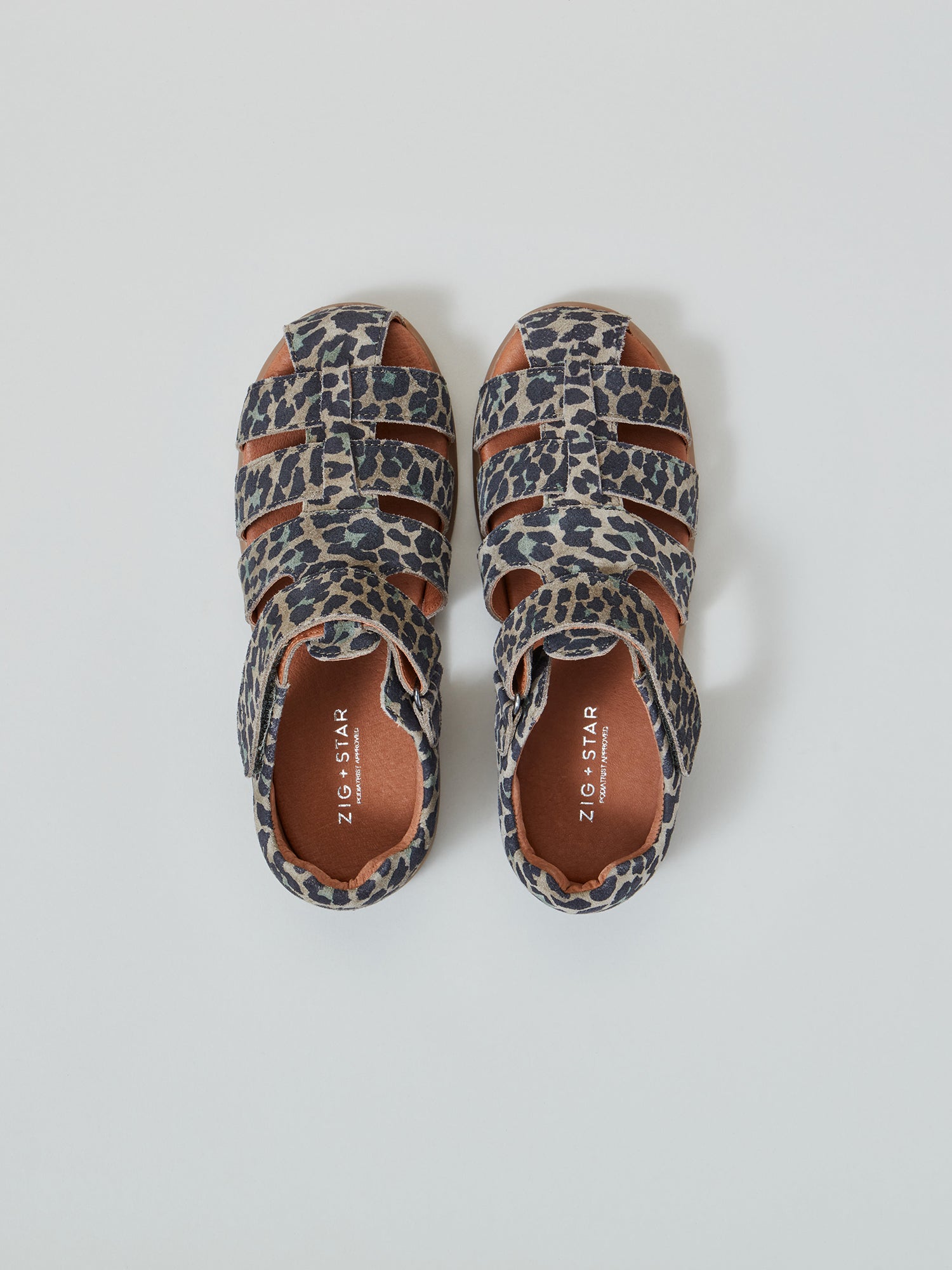 ZIG STAR COSMIC JUNIOR SANDAL KHAKI CAMO ANIMAL TOP