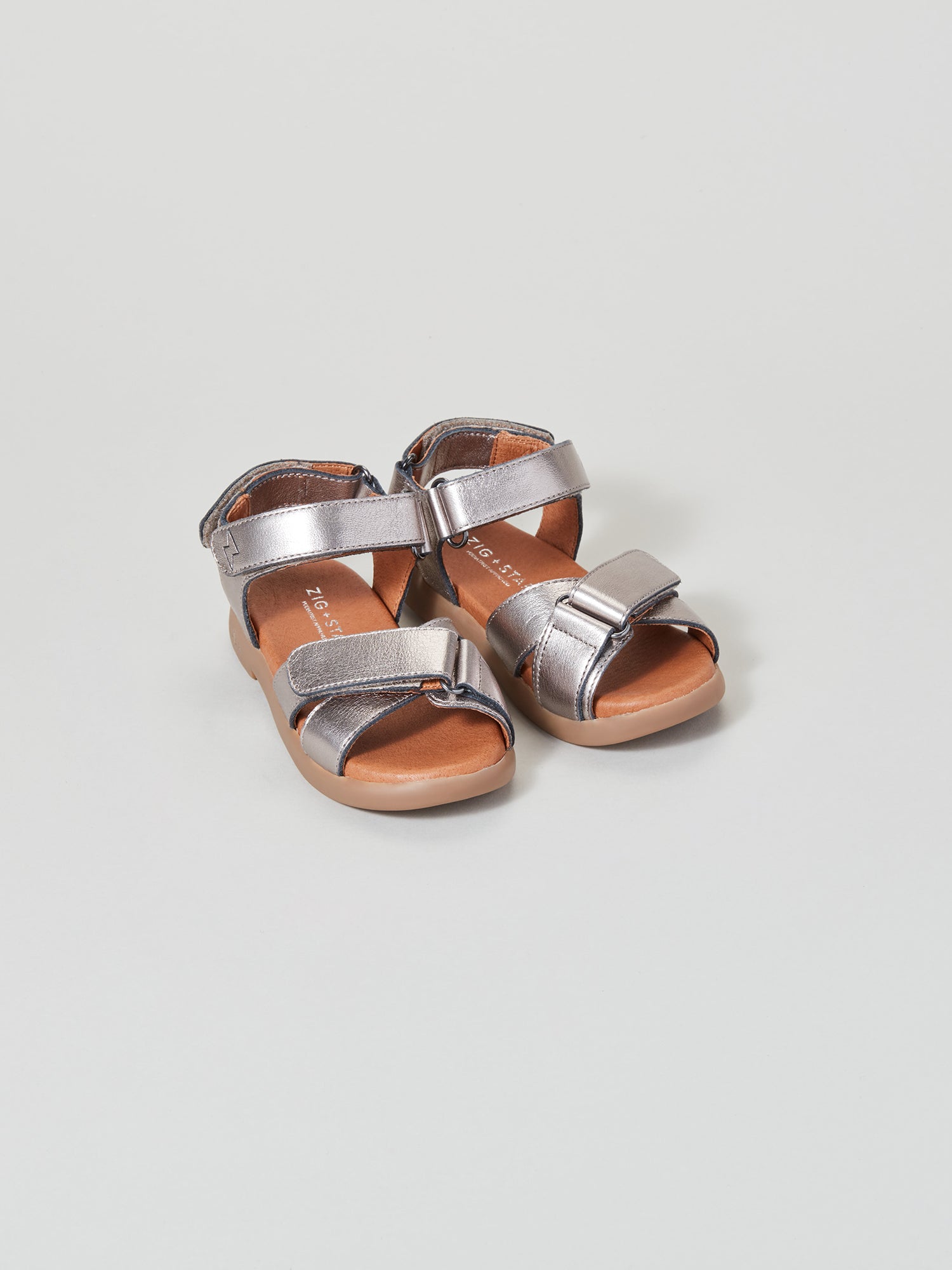 ZIG STAR RAE INFANT SANDAL PEWTER MOON PAIR
