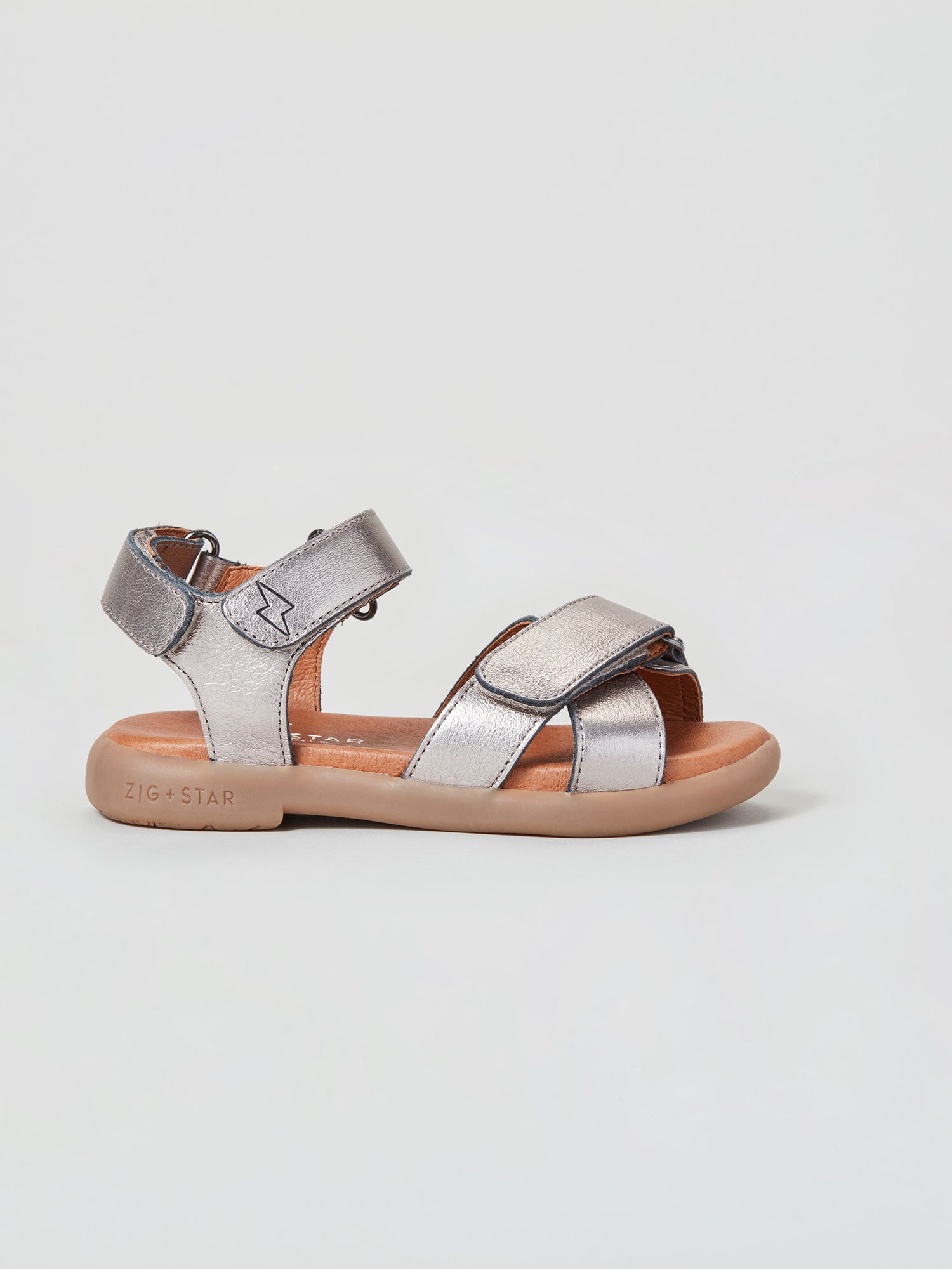 ZIG STAR RAE INFANT SANDAL PEWTER MOON SIDE