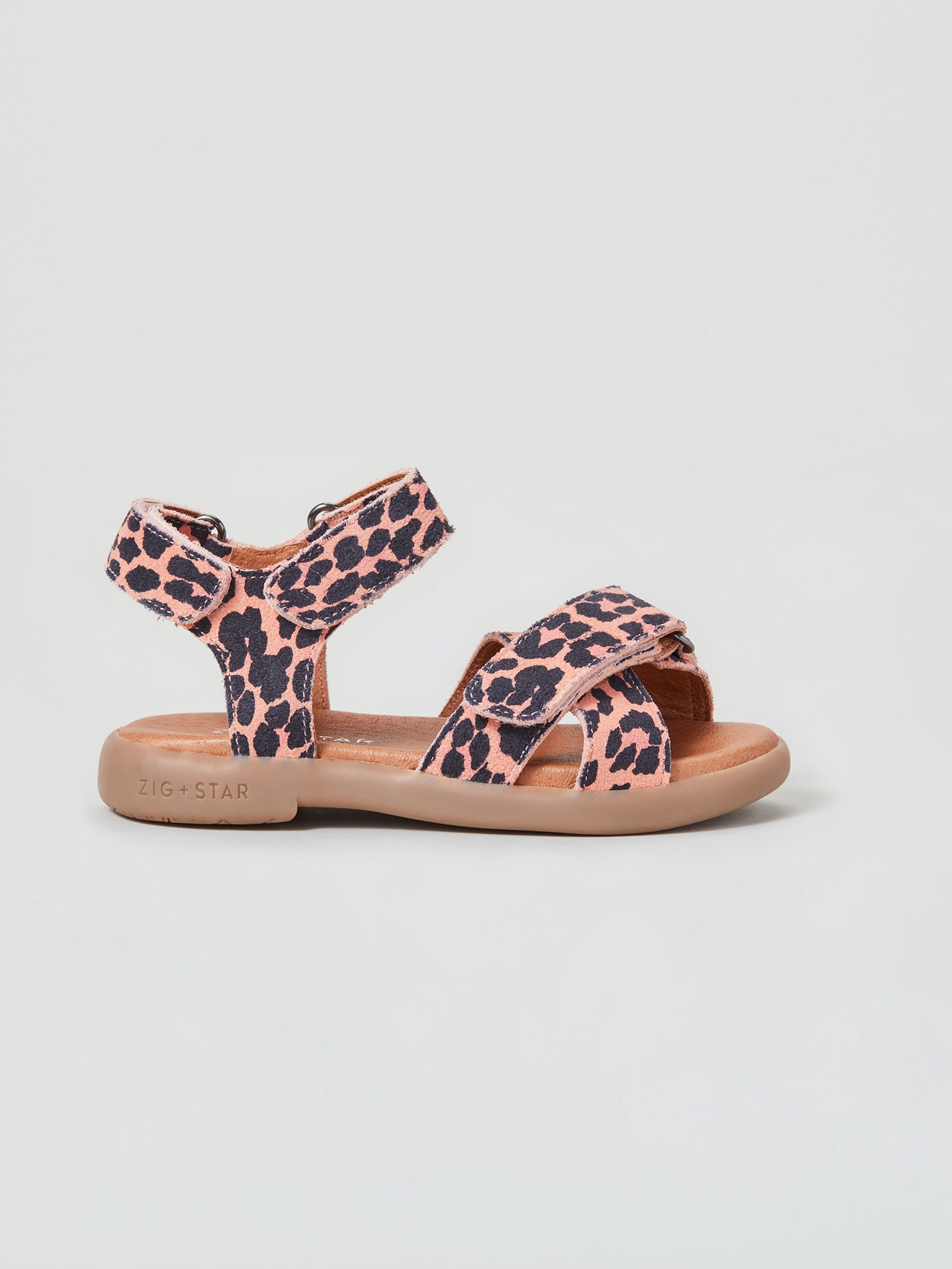 ZIG AND STAR RAE INFANT SANDAL PINK ANIMAL SIDE