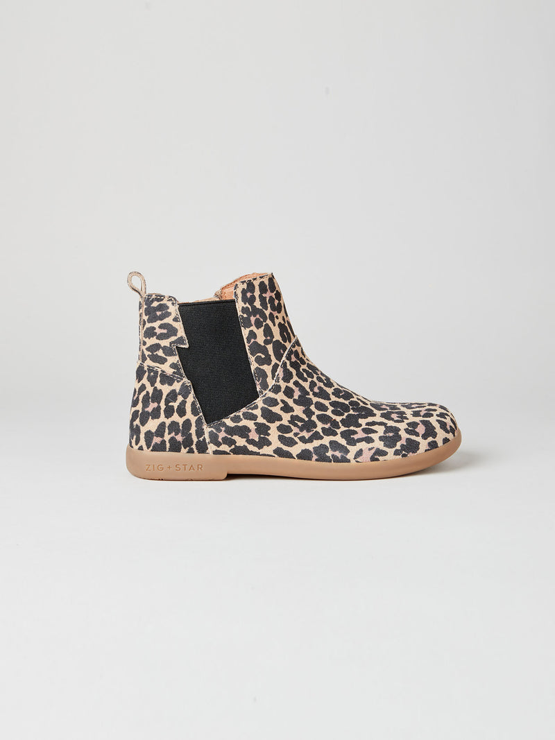 ZIG AND STAR ROCKIT JUNIOR BOOT LEOPARD SIDE
