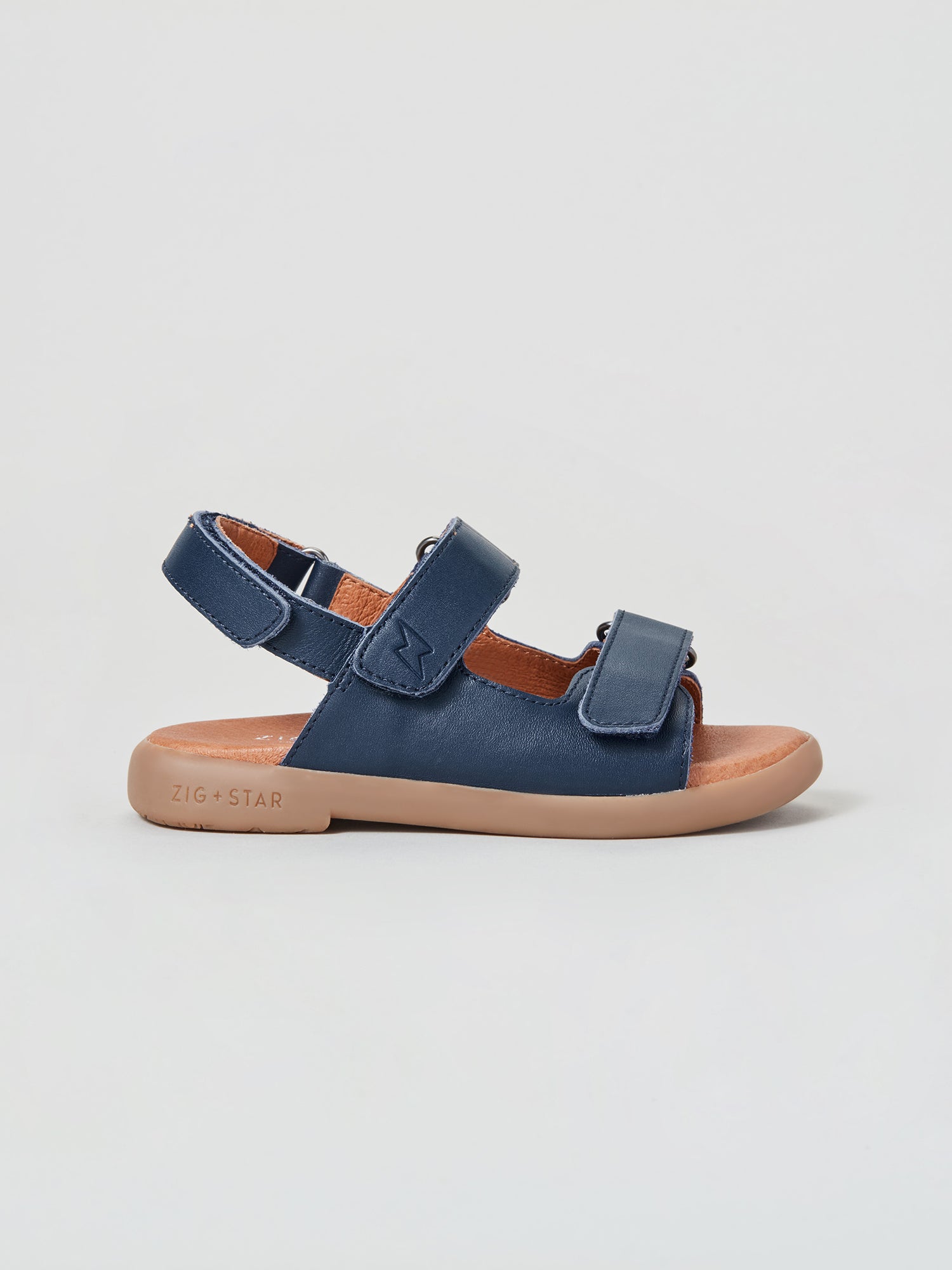 ZIG AND STAR SOLAR INFANT SANDAL NAVY SIDE