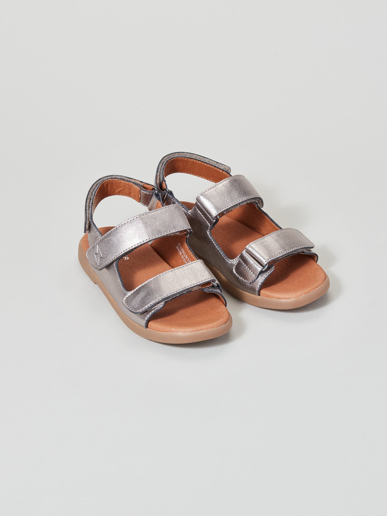 ZIG AND STAR SOLAR JUNIOR SANDAL PEWTER MOON PAIR
